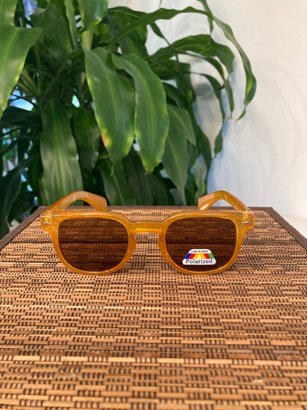 Acetate Frame Polarized Orange  Sunglasses (P27476POL/SD) Orange